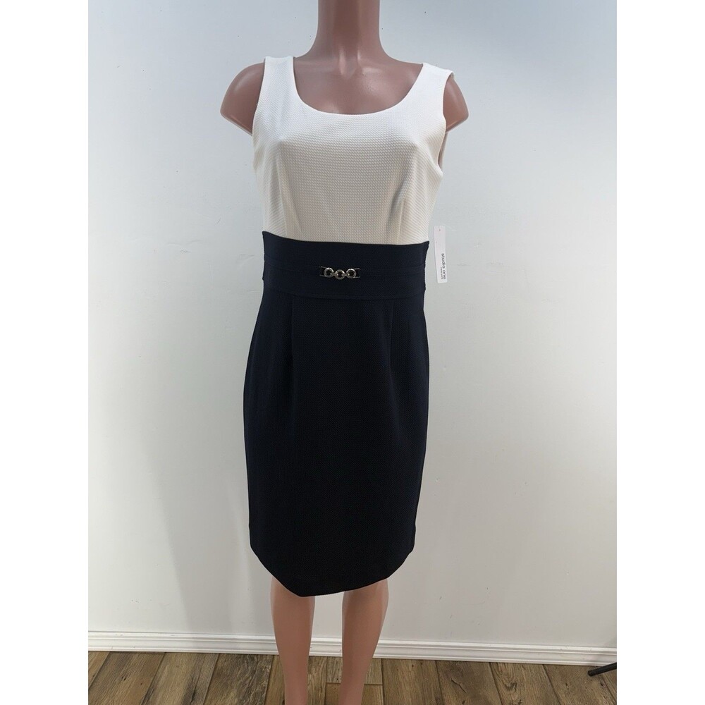 NEW Studio One New York 2PC Dress Jacket Black Green Cream Size 10 Career Set - Picture 14 of 16